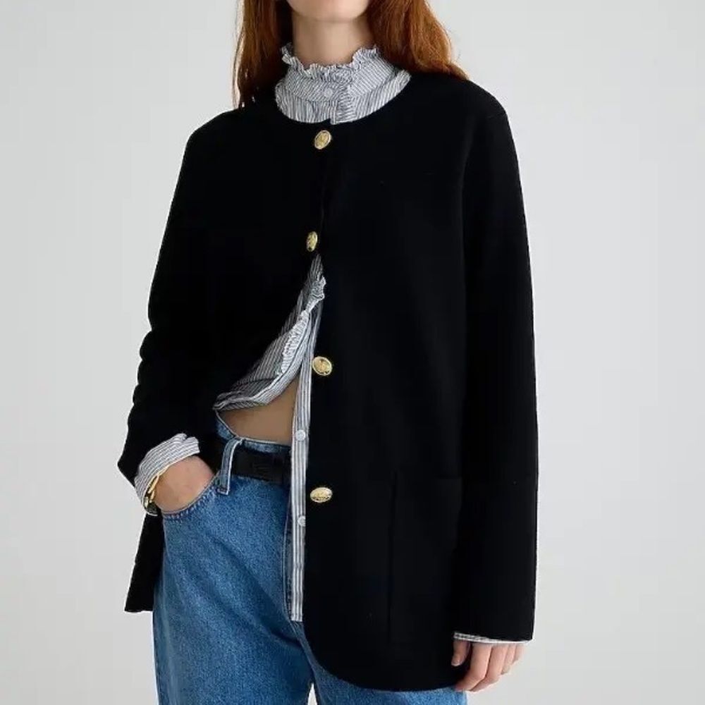 J Crew Giselle sweater blazer sz M